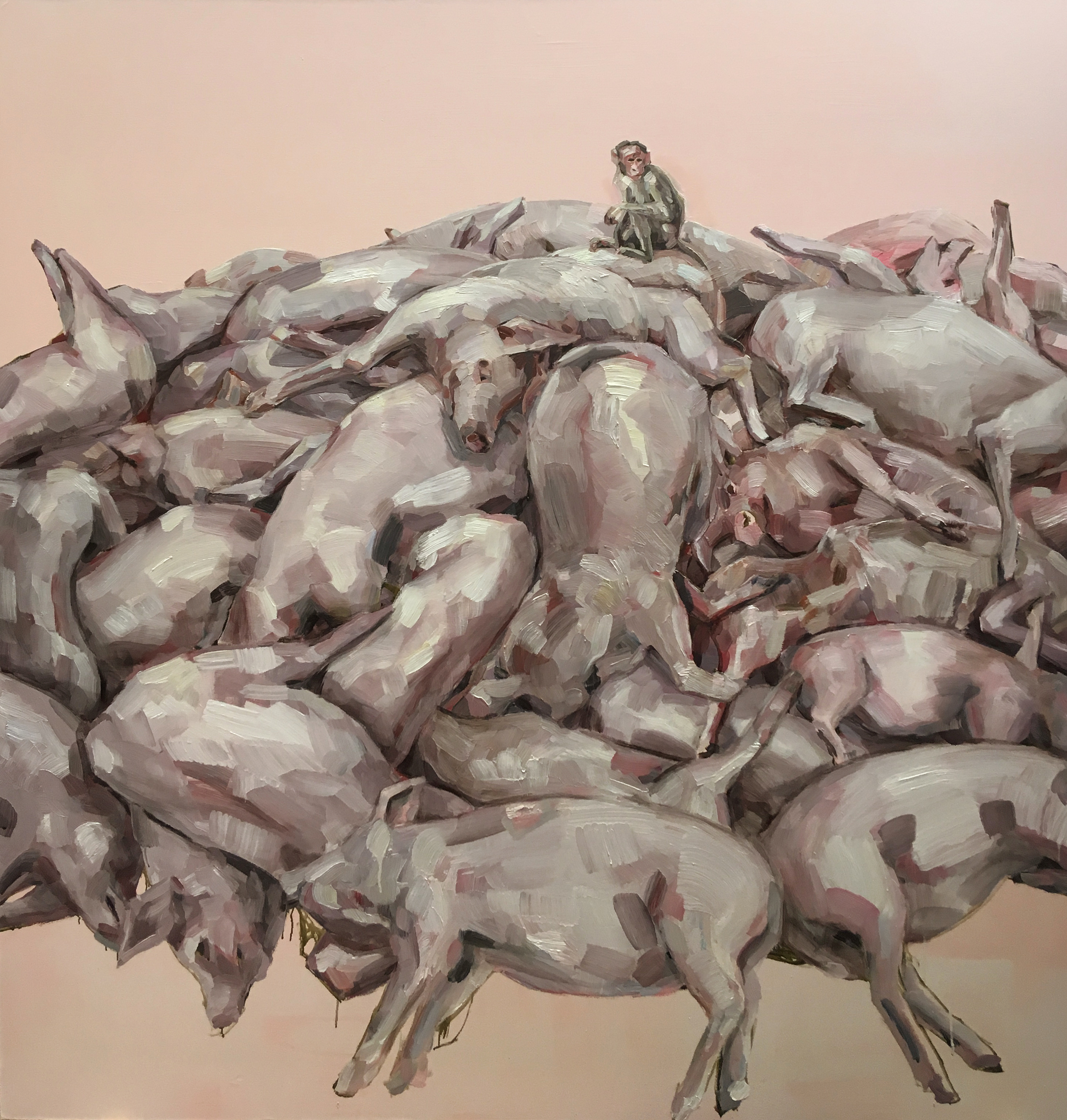 3_Kukkulan_kuningas_2018_Oil_and_acrylic_on_canvas_199x190cm